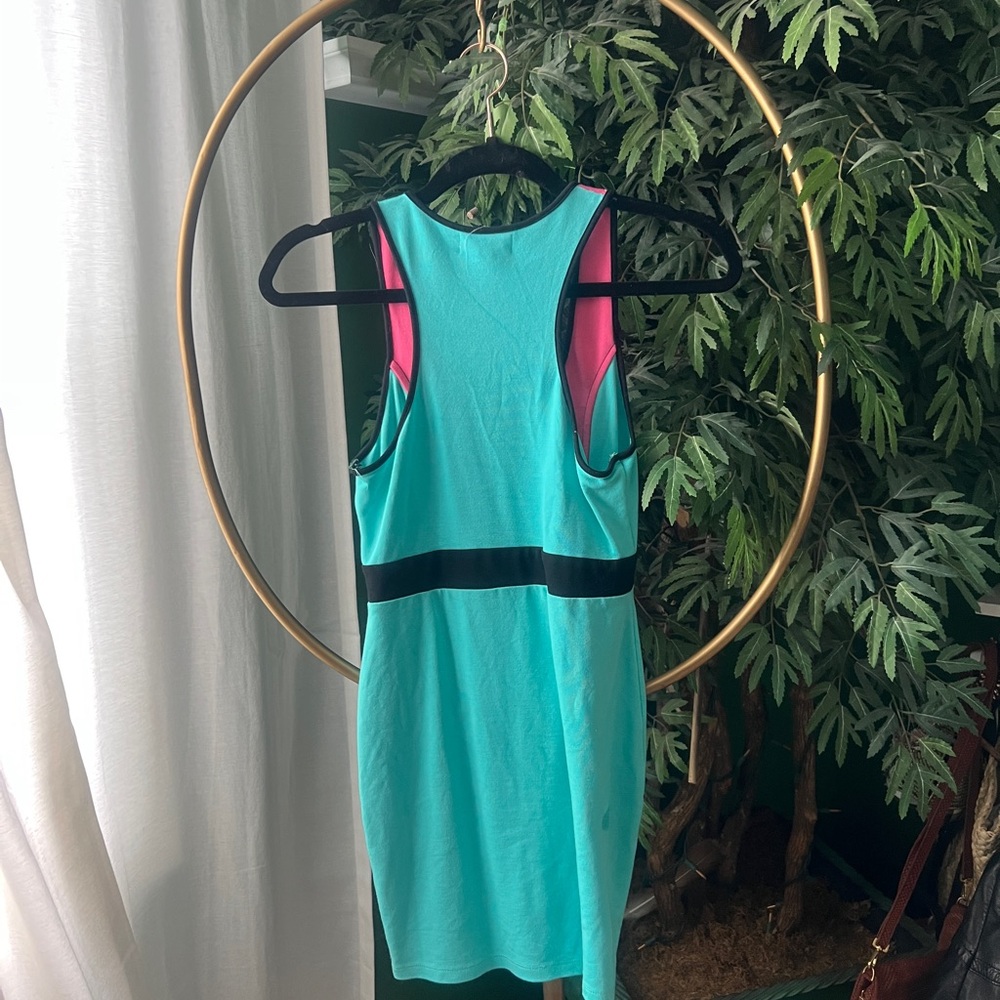 Junk Brand Turquoise Zip-Up Dress - Picture 2 of 4